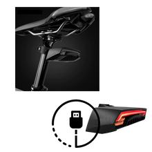Carica l&#39;immagine nel visualizzatore di Gallery, Luce posteriore di sicurezza della bicicletta con indicatori - Ozerty
