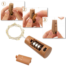 Load image into Gallery viewer, Stringa di luce LED bottiglie con tappo di sughero (confezione da 3) - Ozerty
