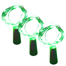 Load image into Gallery viewer, Stringa di luce LED bottiglie con tappo di sughero (confezione da 3)
