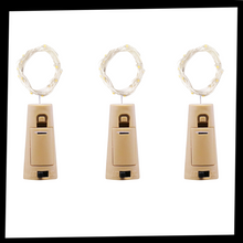 Load image into Gallery viewer, Stringa di luce LED bottiglie con tappo di sughero (confezione da 3) - Ozerty
