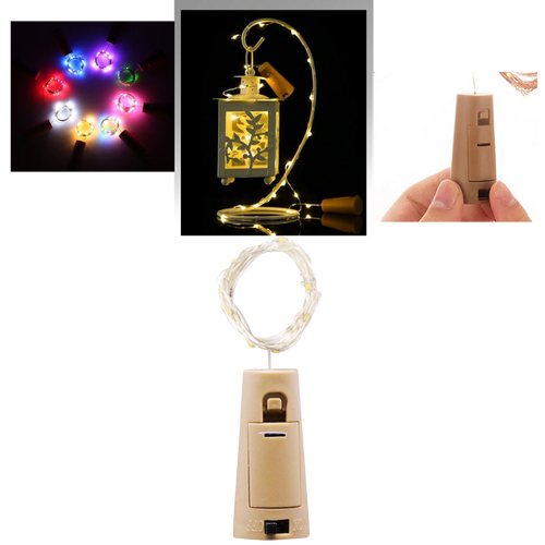 Stringa di luce LED bottiglie con tappo di sughero (confezione da 3) - Ozerty