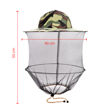 Load image into Gallery viewer, Cappello da apicoltura mimetico con velo di nylon a rete - Ozerty
