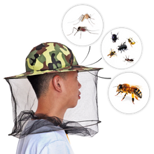 Load image into Gallery viewer, Cappello da apicoltura mimetico con velo di nylon a rete - Ozerty

