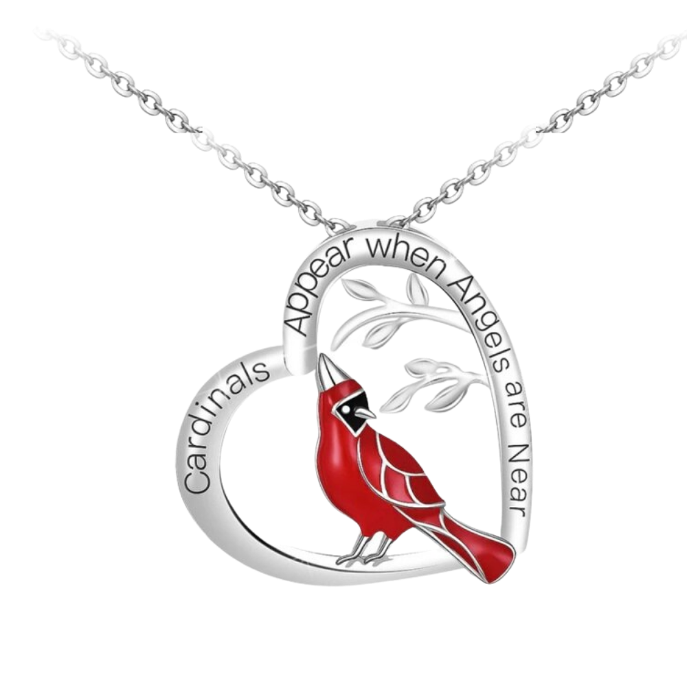 Collana con ciondolo cuore cardinale