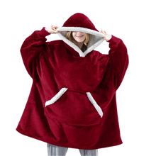 Load image into Gallery viewer, Felpa con cappuccio e coperta gigante
