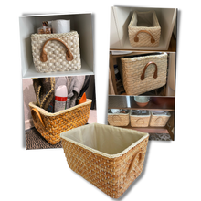 Load image into Gallery viewer, Cestino di vimini intrecciato a mano
