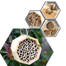 Load image into Gallery viewer, Casa delle api in legno esagonale
