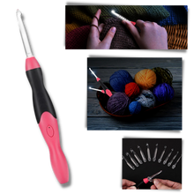 Load image into Gallery viewer, Set di uncinetti ergonomici a LED - Ozerty
