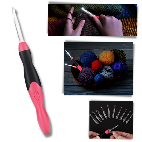 Set di uncinetti ergonomici a LED - Ozerty