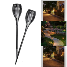Load image into Gallery viewer, Torcia luminosa solare a LED con fiamma tremolante
