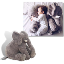 Load image into Gallery viewer, Cuscino grande di peluche di elefante
