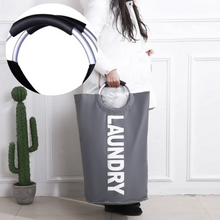 Load image into Gallery viewer, Borsa pieghevole per il cesto della biancheria con manici
