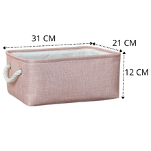 Load image into Gallery viewer, Elegante cestino di lino con manici in corda - Ozerty
