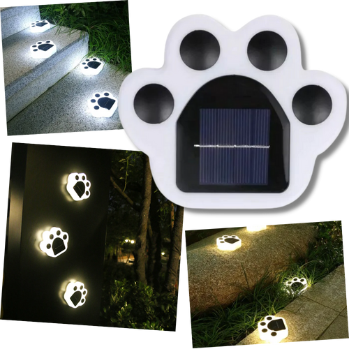 Luce del sentiero a energia solare con stampa di zampa - Ozerty