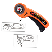 Load image into Gallery viewer, Taglierina a rullo per tessuti con cinque lame da 45 mm - Ozerty
