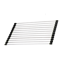 Load image into Gallery viewer, Scolapiatti in acciaio inossidabile arrotolabile per piatti e alimenti
