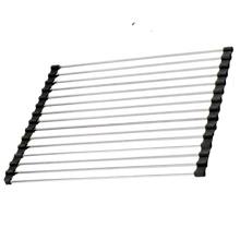 Load image into Gallery viewer, Scolapiatti in acciaio inossidabile arrotolabile per piatti e alimenti - Ozerty
