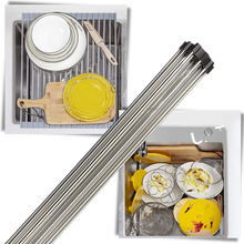 Load image into Gallery viewer, Scolapiatti in acciaio inossidabile arrotolabile per piatti e alimenti - Ozerty

