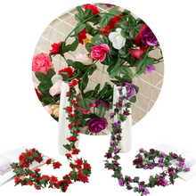 Load image into Gallery viewer, Ghirlanda di rose artificiali
