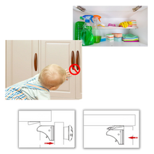 Load image into Gallery viewer, Confezione da 4 serrature magnetiche per armadietti di sicurezza per bambini - Ozerty
