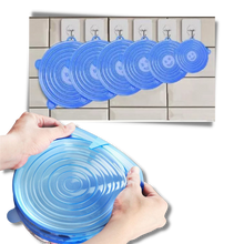 Load image into Gallery viewer, 6 Pezzi Coperchi elasticizzati in silicone  - Ozerty
