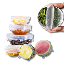 Load image into Gallery viewer, 6 Pezzi Coperchi elasticizzati in silicone  - Ozerty
