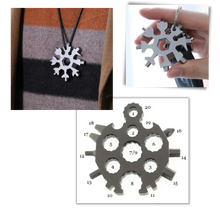 Carica l&#39;immagine nel visualizzatore di Gallery, Multiutensile a fiocco di neve in acciaio inossidabile 18-in-1 - Ozerty
