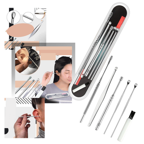 Set di strumenti per la pulizia del cerume in acciaio inossidabile - Ozerty