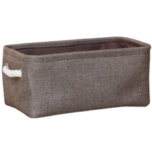 Load image into Gallery viewer, Elegante cestino di lino con manici in corda
