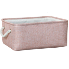 Load image into Gallery viewer, Elegante cestino di lino con manici in corda - Ozerty
