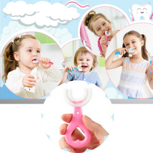 Load image into Gallery viewer, Spazzolino da denti a forma di U per bambini (confezione da 2) - Ozerty
