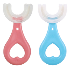 Load image into Gallery viewer, Spazzolino da denti a forma di U per bambini (confezione da 2) - Ozerty
