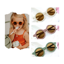 Carica l&#39;immagine nel visualizzatore di Gallery, Occhiali da sole rotondi vintage per bambini da 1 a 5 anni - Ozerty
