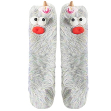 Load image into Gallery viewer, Calzini divertenti in velluto corallo -Grigio - Ozerty
