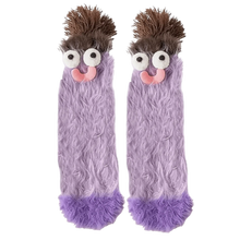 Load image into Gallery viewer, Calzini divertenti in velluto corallo -Viola - Ozerty
