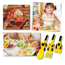 Load image into Gallery viewer, Set di piatti e utensili per un&#39;alimentazione creativa e costruttiva - Ozerty
