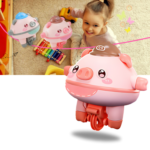 Maialino in monociclo giocattolo - Ozerty