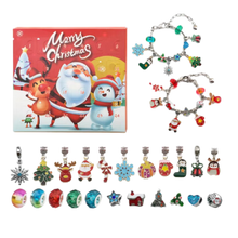 Load image into Gallery viewer, Calendario dell&#39;Avvento 24 Giorni con Gioielli Fai-da-Te -Babbo Natale Felice - Ozerty
