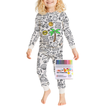 Carica l&#39;immagine nel visualizzatore di Gallery, Pigiama Doodle Dream -Mare e sole - Ozerty

