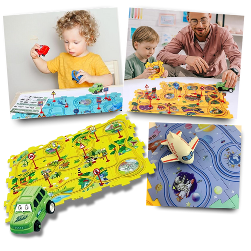 Set di piste educative per auto elettriche - Ozerty