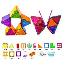 Load image into Gallery viewer, Blocchi da costruzione magnetici educativi -120 pezzi con scatola - Ozerty
