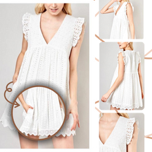 Carica l&#39;immagine nel visualizzatore di Gallery, Abito elegante in broderie anglaise - Ozerty
