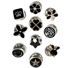 Load image into Gallery viewer, Eleganti spille a bottone senza cuciture -Fiori neri - Ozerty
