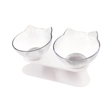 Load image into Gallery viewer, Ciotola comfort rialzata per gatti -Trasparente/Doppio - Ozerty
