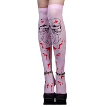 Load image into Gallery viewer, Calze Compressori con Design Festivi per Halloween -Veleno bianco - Ozerty
