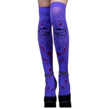Load image into Gallery viewer, Calze Compressori con Design Festivi per Halloween -Veleno viola - Ozerty
