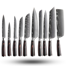 Load image into Gallery viewer, Coltello giapponese in legno Forest Pakkawood -Set di 10 coltelli da chef giapponesi - Ozerty
