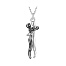 Load image into Gallery viewer, Collana per coppia Abbraccio d&#39;Amore -Nero - Ozerty
