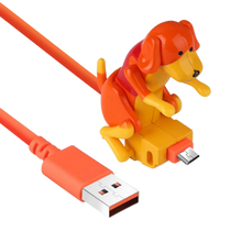 Load image into Gallery viewer, Cavo di ricarica rapida con cane saltellante -Arancione/AndroidArancione/AppleArancione/Tipo C - Ozerty
