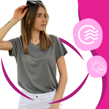 Carica l&#39;immagine nel visualizzatore di Gallery, Maglia con scollo a V a raffreddamento istantaneo da donna - Ozerty
